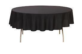 BLACK TABLE LINEN 108 in. ROUND-DPR BLACK TABLE LINEN 108 in. ROUND-DPR
